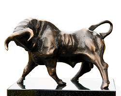 Bull performance | dieren beeld in brons van Anton ter Braak koopt u nu online! ✓Hoogste kwaliteit & service ✓Veilig betalen ✓Gratis verzending