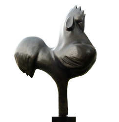 Le Coq | bronzen beeld van een haan van Anton ter Braak koopt u nu online! ✓Hoogste kwaliteit & service ✓Veilig betalen ✓Gratis verzending