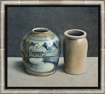 Aardewerk II | stilleven schilderij in olieverf van Chris Herenius koopt u nu online! ✓Hoogste kwaliteit ✓Veilig betalen ✓Gratis verzending