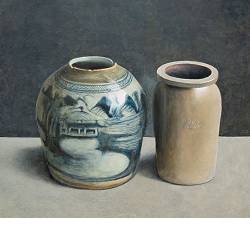 Aardewerk II | stilleven schilderij in olieverf van Chris Herenius koopt u nu online! ✓Hoogste kwaliteit ✓Veilig betalen ✓Gratis verzending