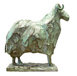 Schaapje | bronzen beeld van een schaap van Coba koster koopt u nu online! ✓Hoogste kwaliteit & service ✓Veilig betalen ✓Gratis verzending