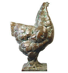 Bram | bronzen beeld van een haan van Coba koster koopt u nu online! ✓Hoogste kwaliteit & service ✓Veilig betalen ✓Gratis verzending