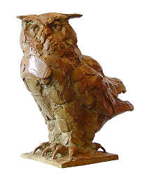 Oehoe | bronzen beeld van een uil van Coba koster koopt u nu online! ✓Hoogste kwaliteit & service ✓Veilig betalen ✓Gratis verzending