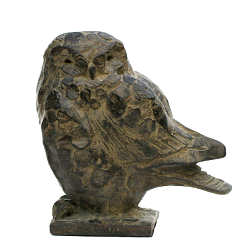 Sneeuwuil zittend | bronzen beeld van een uil van Coba koster koopt u nu online! ✓Hoogste kwaliteit & service ✓Veilig betalen ✓Gratis verzending