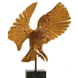 Kerkuitlje vliegend | bronzen beeld van een uil van Coba koster koopt u nu online! ✓Hoogste kwaliteit & service ✓Veilig betalen ✓Gratis verzending