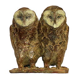 Kerkuilen paartje | vogelbeeld in brons van Coba Koster koopt u nu online! ✓Hoogste kwaliteit & service ✓Veilig betalen ✓Gratis verzending