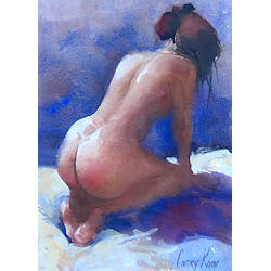 Rug | model-mensen schilderij in aquarel van Corry Kooy koopt u nu online! ✓Hoogste kwaliteit & service ✓Veilig betalen ✓Gratis verzending