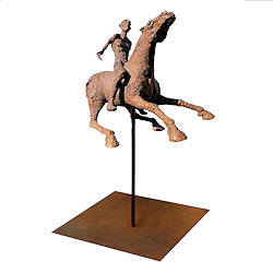 Ruiter van de apocalyps | model beeld in brons van Edward Vandaele koopt u nu online! ✓Hoogste kwaliteit  ✓Veilig betalen ✓Gratis verzending