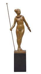 Leia | bronzen beeld van een staande vrouw van Erwin Meijer koopt u nu online! ✓Hoogste kwaliteit ✓Veilig betalen ✓Gratis verzending