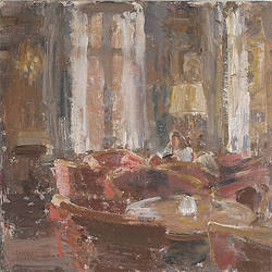 Hotel v/d Werff, In de lounge VII | interieur schilderij van Flip Gaasendam koopt u nu online! ✓Hoogste kwaliteit ✓Veilig betalen ✓Gratis verzending