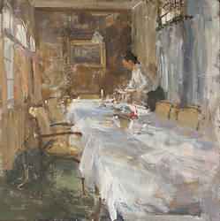 Zonlicht I | interieur schilderij in olieverf van Flip Gaasendam koopt u nu online! ✓Hoogste kwaliteit & service ✓Veilig betalen ✓Gratis verzending