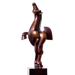 Prima donna klein | bronzen beeld van een dansend paard van Frans van Straaten koopt u nu online! ✓Veilig betalen ✓Gratis verzending