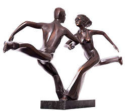 Samengaan klein | bronzen beeld van een man en vrouw van Frans van Straaten koopt u nu online! ✓Veilig betalen ✓Gratis verzending