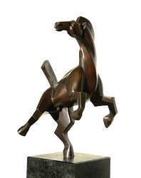 Wild horse VI | bronzen beeld van een paard van Frans van Straaten koopt u nu online! ✓Hoogste kwaliteit ✓Veilig betalen ✓Gratis verzending