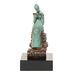 Study (on books) | model beeld in brons van Frans van Straaten koopt u nu online! ✓Hoogste kwaliteit & service ✓Veilig betalen ✓Gratis verzending