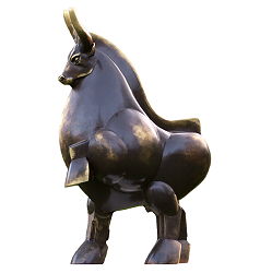 Taurus xl | groot bronzen beeld van Frans van Straaten koopt u nu online! ✓Hoogste kwaliteit & service ✓Veilig betalen ✓Gratis verzending