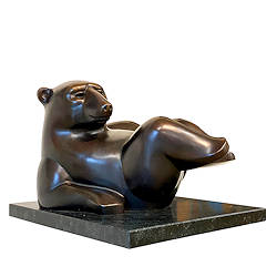 Happy bear | dieren beeld in brons van Frans van Straaten koopt u nu online! ✓Hoogste kwaliteit & service ✓Veilig betalen ✓Gratis verzending