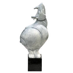 Neushoorn | bronzen beeld van een witte rhino van Frans van Straaten koopt u nu online! ✓Hoogste kwaliteit ✓Veilig betalen ✓Gratis verzending