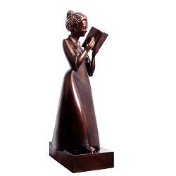 Een nieuw hoofdstuk | bronzen vrouwen beeld van Frans van Straaten koopt u nu online! ✓Hoogste kwaliteit ✓Veilig betalen ✓Gratis verzending