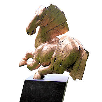 Springend paard | dieren beeld in brons van Gerard Engels koopt u nu online! ✓Hoogste kwaliteit & service ✓Veilig betalen ✓Gratis verzending