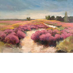 Heidelandschap | landschap schilderij  van Hans Musters koopt u nu online! ✓Hoogste kwaliteit & service ✓Veilig betalen ✓Gratis verzending