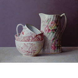 Roze rozen | stilleven schilderij in olieverf van Ingrid Smuling koopt u nu online! ✓Hoogste kwaliteit & service ✓Veilig betalen ✓Gratis verzending