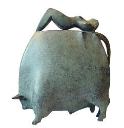 Europa V | bronzen beeld van een vrouw op stier van Jan de Graaf koopt u nu online! ✓Hoogste kwaliteit ✓Veilig betalen ✓Gratis verzending