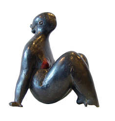 Bottom up klein | bronzen beeld van een zittende vrouw van Jan de Graaf koopt u nu online! ✓Veilig betalen ✓Gratis verzending