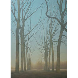 Tempelbosweg | landschap schilderij in olieverf van Johan Abeling koopt u nu online! ✓Hoogste kwaliteit & service ✓Veilig betalen ✓Gratis verzending