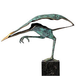 De Stille | bronzen beeld van een vogel van Leon Veerman koopt u nu online! ✓Hoogste kwaliteit & service ✓Veilig betalen ✓Gratis verzending