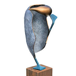 Kopzorgen III | bronzen beeld van een vogel van Leon Veerman koopt u nu online! ✓Hoogste kwaliteit ✓Veilig betalen ✓Gratis verzending