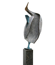 Kopzorgen I | bronzen beeld van dansende vogel van Leon Veerman koopt u nu online! ✓Hoogste kwaliteit ✓Veilig betalen ✓Gratis verzending