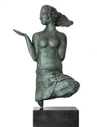 Toekomst | bronzen beeld van een vrouw van Marion Visione koopt u nu online! ✓Hoogste kwaliteit & service ✓Veilig betalen ✓Gratis verzending