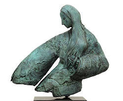 Bezinning | bronzen beeld van een vrouw van Marion Visione koopt u nu online! ✓Hoogste kwaliteit & service ✓Veilig betalen ✓Gratis verzending