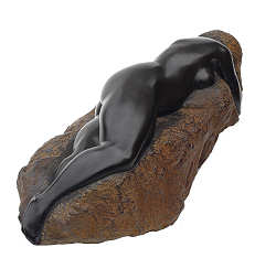 Hoor de merel zingt | bronzen beeld van een liggende vrouw van Marlies Heylmann koopt u nu online! ✓Veilig betalen ✓Gratis verzending