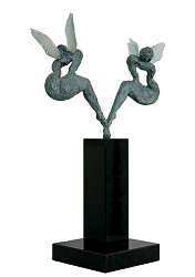 Guardian angels | bronzen beeld van engelen van Marlies Heylmann koopt u nu online! ✓Hoogste kwaliteit ✓Veilig betalen ✓Gratis verzending