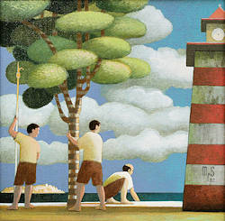 ZeeStreken 8 | architectuur schilderij van Michiel Schrijver koopt u nu online! ✓Hoogste kwaliteit & service ✓Veilig betalen ✓Gratis verzending