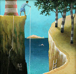 ZeeStreken 25 | architectuur schilderij van Michiel Schrijver koopt u nu online! ✓Hoogste kwaliteit & service ✓Veilig betalen ✓Gratis verzending