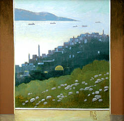 Zicht 1 | architectuur schilderij van Michiel Schrijver koopt u nu online! ✓Hoogste kwaliteit & service ✓Veilig betalen ✓Gratis verzending