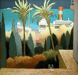 Zicht 5 | architectuur schilderij van Michiel Schrijver koopt u nu online! ✓Hoogste kwaliteit & service ✓Veilig betalen ✓Gratis verzending