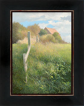 Boven Warffum | landschap schilderij van Peter Durieux koopt u nu online! ✓Hoogste kwaliteit & service ✓Veilig betalen ✓Gratis verzending