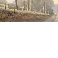 Oude spoorbaan | landschap schilderij van Peter Durieux koopt u nu online! ✓Hoogste kwaliteit & service ✓Veilig betalen ✓Gratis verzending