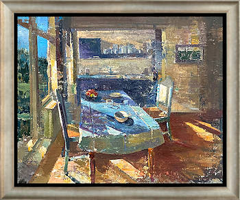 Nazomer | interieur schilderij in olieverf van Simeon  Nijenhuis koopt u nu online! ✓Hoogste kwaliteit & service ✓Veilig betalen ✓Gratis verzending